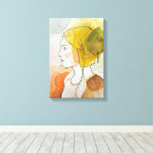 アートガール | Zazzle Growshop キャンバスプリント (インサイチュ (ウッドフロア))