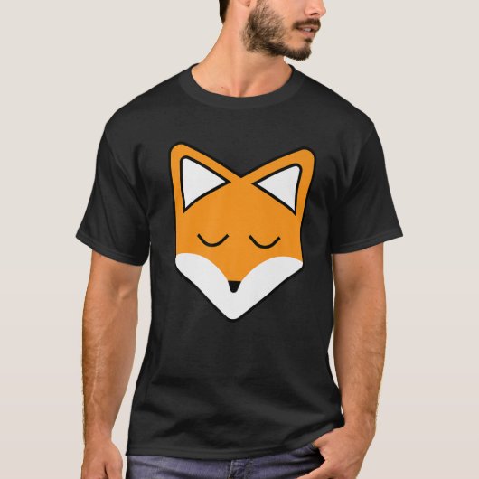 アートキツネデザイン私は本当に好きキツネOK Tシャツ (正面)
