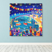 アートキャンバス印刷: Mousehole Lights, Cornwall キャンバスプリント (インサイチュ (ウッドフロア))