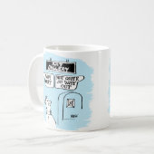 アートギャラリーシンボルや象徴。「出口」、「出口」 コーヒーマグカップ (正面左)