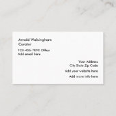 アートギャラリープロファイルカード 名刺 (裏面)