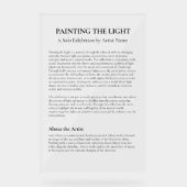 アートギャラリー出展アーティスト声明プラーク アクリルサイン (正面)