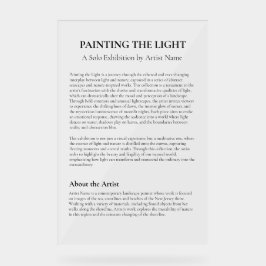 アートギャラリー出展アーティスト声明プラーク アクリルサイン