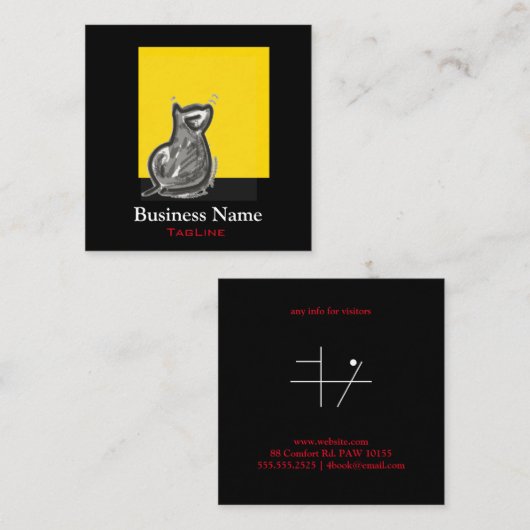 アートギャラリー名刺 スクエア名刺 (正面/裏面)