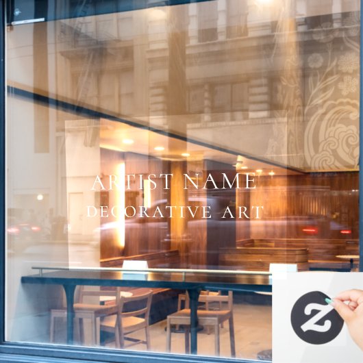 アートギャラリー展示ウィンドウデカールシール ウィンドウサイン (カフェ窓)