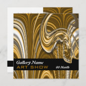 アートギャラリー展示カスタマイズ可能 招待状 (正面/裏面)