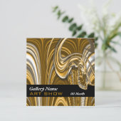 アートギャラリー展示カスタマイズ可能 招待状 (スタンド正面)