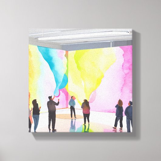 アートギャラリー | 水モダンコンテンポラリー色 キャンバスプリント (正面)