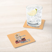 アートクラシカルミーム:私を怖ストップがらせ スクエアペーパーコースター (インサイチュ)