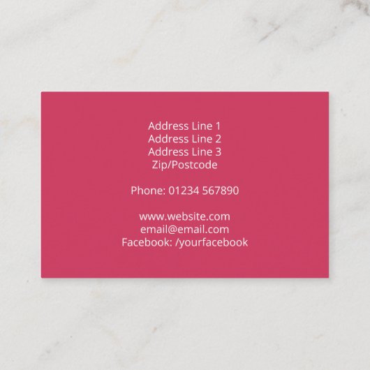 アートクラスアーティスト絵画の名刺 名刺 (裏面)