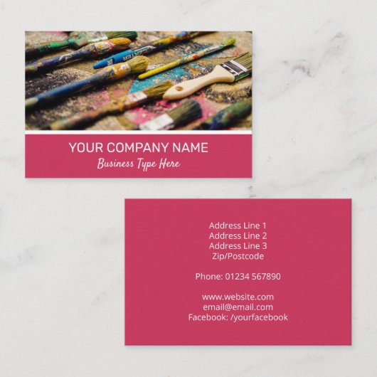 アートクラスアーティスト絵画の名刺 名刺 (正面/裏面)