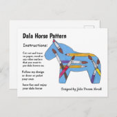 アートクラスダラホースパターンへ共有 シーズンポストカード (正面/裏面)