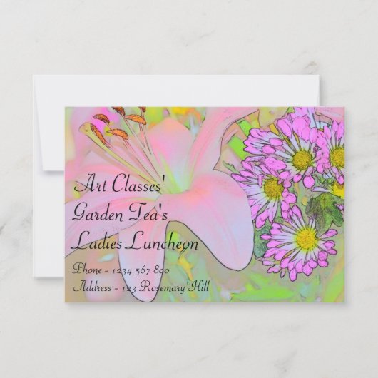 アートクラスレディーランチョンガーデンティーズ 招待状 (正面)