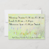 アートクラスレディーランチョンガーデンティーズ 招待状 (裏面)