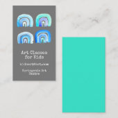 アートクラス子供へズビジネスブルーレインボー 名刺 (正面/裏面)