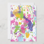 アートクラフト絵を描誕生日パーティーの招待 招待状 (裏面)