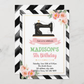 アートクラフト縫物パーティー招待状 招待状 (正面/裏面)