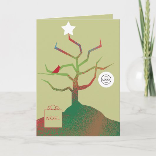 アートクリスマスカー企業のドの木 カード (正面)