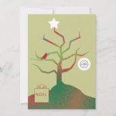 アートクリスマスカー企業のドの木 カード (正面)