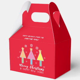 アートクリスマスツリークールレッドホリデークリスマス フェイバーボックス