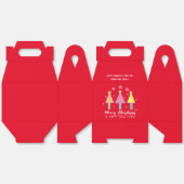 アートクリスマスツリークールレッドホリデークリスマス フェイバーボックス (見開き)