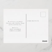 アートクリスマスツリー冬の水実在色 箔シーズンポストカード (裏面)