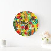 アートクロックカラフルバイパトリシアスチュアートオリジナル ラージ壁時計 (ホーム)