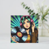 アートクール漫画スタイルガールとビニポップ・アートのルアルバム (スタンド正面)