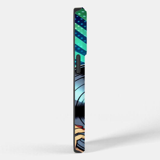 アートクール漫画スタイルガールとビニポップ・アートのルアルバム Case-Mate iPhoneケース (裏面 / 右)