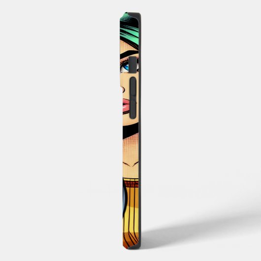 アートクール漫画スタイルガールとビニポップ・アートのルアルバム Case-Mate iPhoneケース (裏面 / 左)