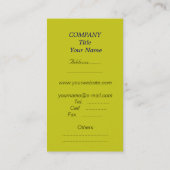 アートグラス葉ファッションクール名刺 名刺 (裏面)