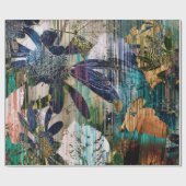 アートグラフィックと水彩秋カラフル ラッピングペーパー (フラット)