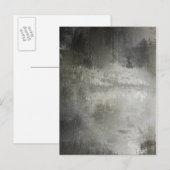 アートグランジ抽象芸術白黒テクスチャ ポストカード (正面/裏面)