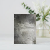 アートグランジ抽象芸術白黒テクスチャ ポストカード (スタンド正面)