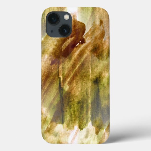 アートグリーン茶色の手のバックグラウン絵を描ド・シームレス Case-Mate iPhoneケース (裏面)