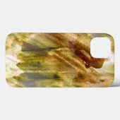 アートグリーン茶色の手のバックグラウン絵を描ド・シームレス Case-Mate iPhoneケース (裏面 (横))