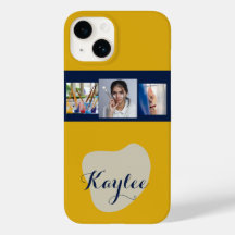 アートコラージスクリプトモノグラムiPhoneケース