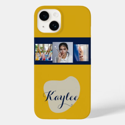 アートコラージスクリプトモノグラムiPhoneケース Case-Mate iPhoneケース (裏面)