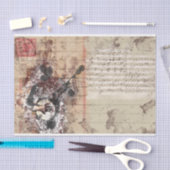 アートコラージバンゴミュージック31デコページ 薄葉紙 (クラフト)