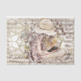 アートコラージュガールミュージック26デコページ 薄葉紙