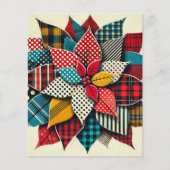 アートコラージュポップ・アートのポインセチアのスクラップブック紙 (正面)