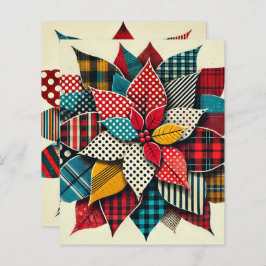 アートコラージュポップ・アートのポインセチアのスクラップブック紙