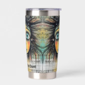 アートコラージュ女性12 保温保冷タンブラー (左面)