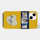 アートコラージュ手書きモノグラムiPhoneケース iPhoneケース (裏面横)