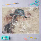 アートコラージュ11ガール20x30デコページティッシュペーパー 薄葉紙 (クラフト)