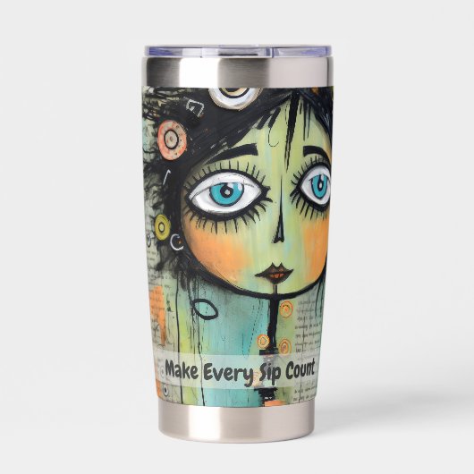 アートコラージュ8 保温保冷タンブラー (正面)