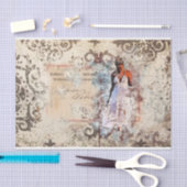 アートコラージロマンチックな女性35デコページ 薄葉紙 (クラフト)