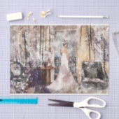 アートコラージロマンチックな女性37デコページ 薄葉紙 (クラフト)