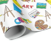 アートサプライ手描きデザイン ラッピングペーパー (ロールコーナー)