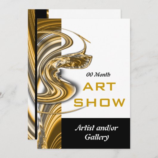 アートショーの宝石店の発売 招待状 (正面/裏面)